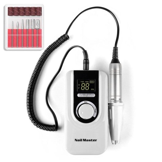 Pulidora de Uñas Dam Electronics Batería Recargable 30.000 RPM 12 Cabezales