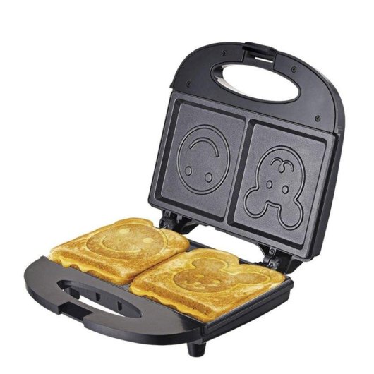 Gaufrier Dam Electronics double 750 W à motifs fantaisie