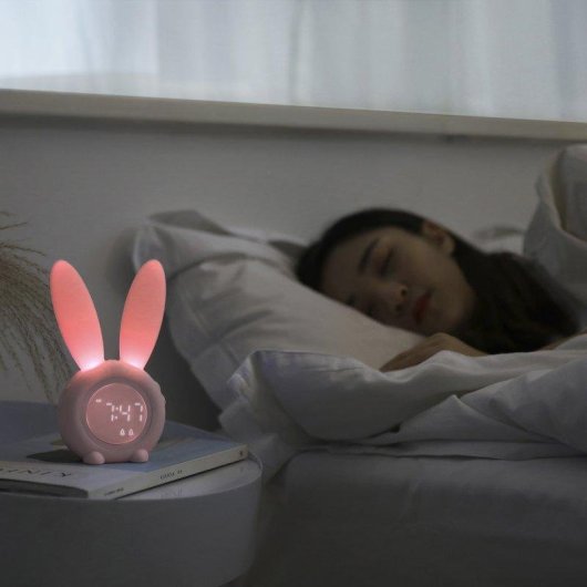 Réveil enfant Dam Electronics Lapin lumineux rechargeable