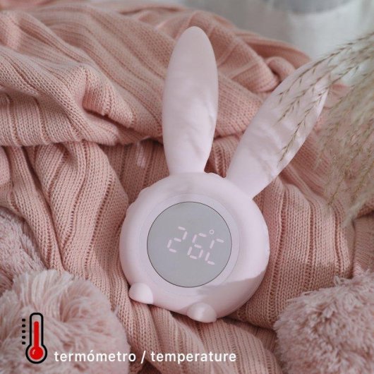 Réveil enfant Dam Electronics Lapin lumineux rechargeable