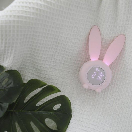 Réveil enfant Dam Electronics Lapin lumineux rechargeable