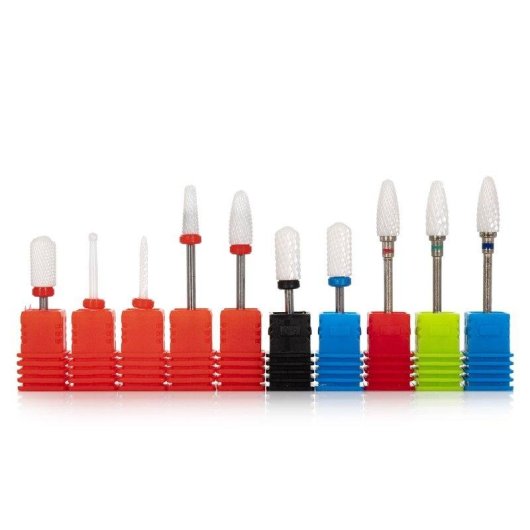 Kit de fraises en céramique Dam Electronics pour manucure, 10 pièces