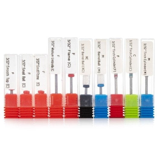Kit de fraises en céramique Dam Electronics pour manucure, 10 pièces