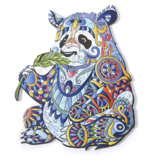 Puzzle en bois Dam Electronics DIY Silhouette Panda A5 multicolore