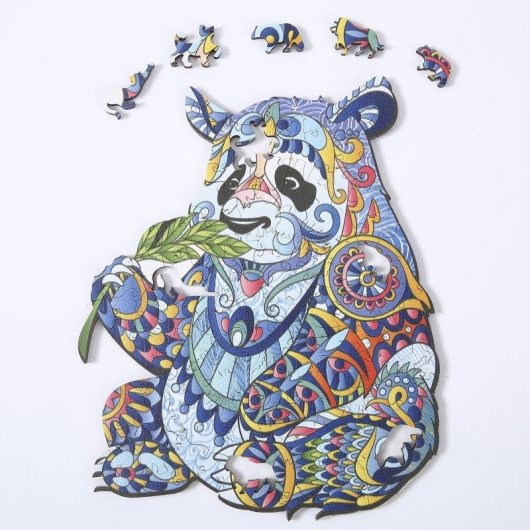 Puzzle Dam Electronics Panda Silhouette Bois DIY A4