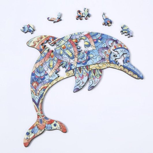 Puzzle Dam Electronics Silhouette Dauphin DIY A3 Multicolore