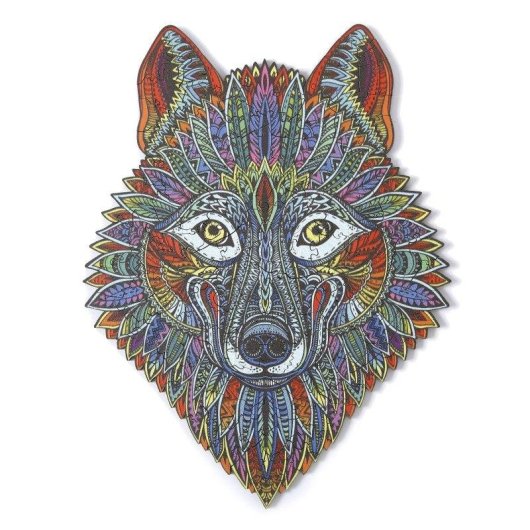 Puzzle Dam Electronics Puzzle en Bois DIY Forme Silhouette Loup