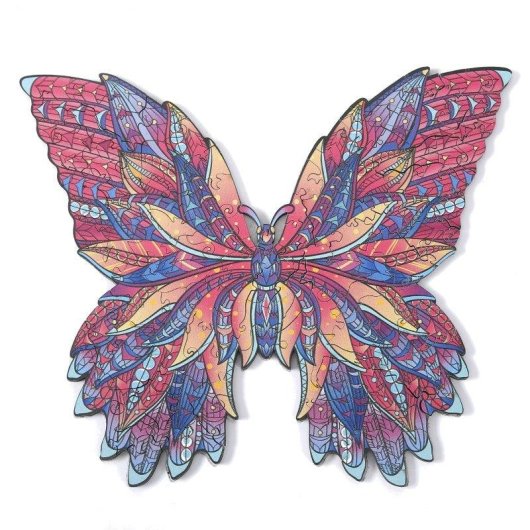Puzzle en bois Dam Electronics Silhouette Papillon A3 Multicolore