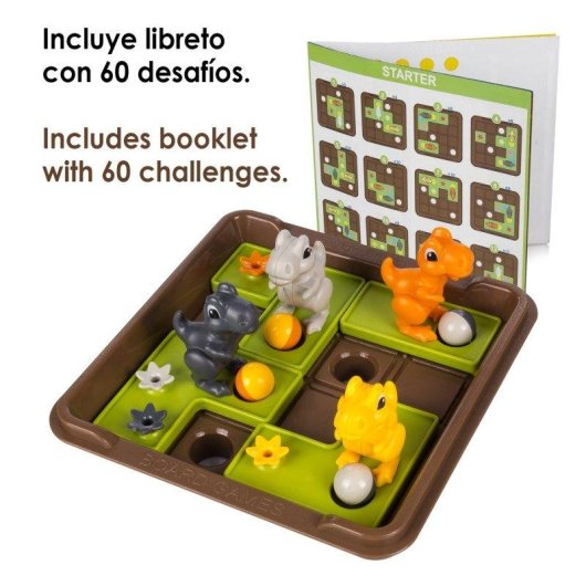 Jeu de société Dam Electronics Défi Dinosaures 60 défis 5 niveaux