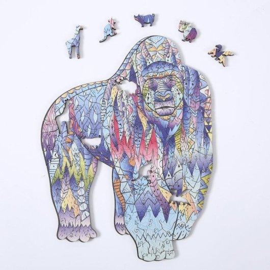 Puzzle en bois Dam Electronics Gorille DIY A5 multicolore