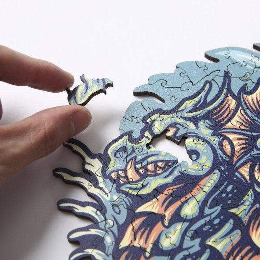 Puzzle en bois DIY Dragon A5 multicolore Dam Electronics
