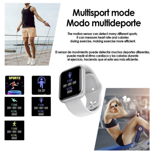 Bracelet d'activité Dam Electronics AK-Y68 Bluetooth, fréquence cardiaque et tension artérielle