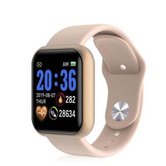 Bracelet d'activité Dam Electronics AK-Y68 Bluetooth, fréquence cardiaque et tension artérielle