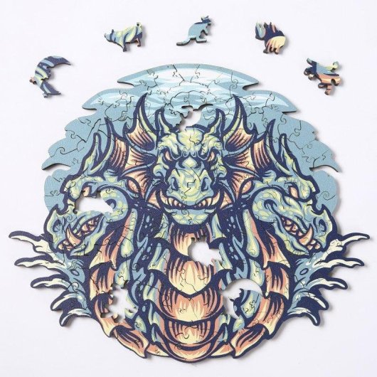 Puzzle en bois Dam Electronics DIY Silhouette Dragon A4 Multicolor