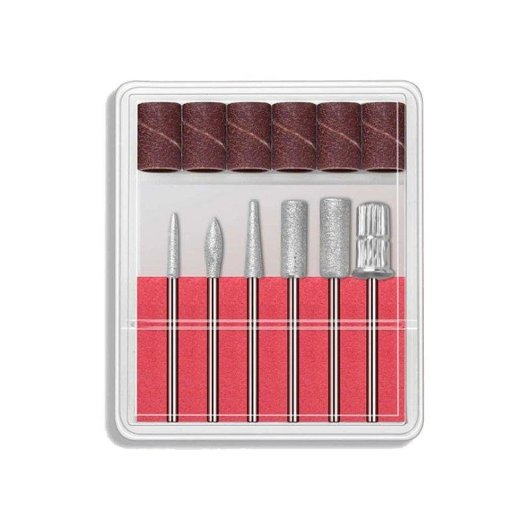 Nagelfeilen Kit Dam Electronics 6 Typen und 6 Aufsaetze