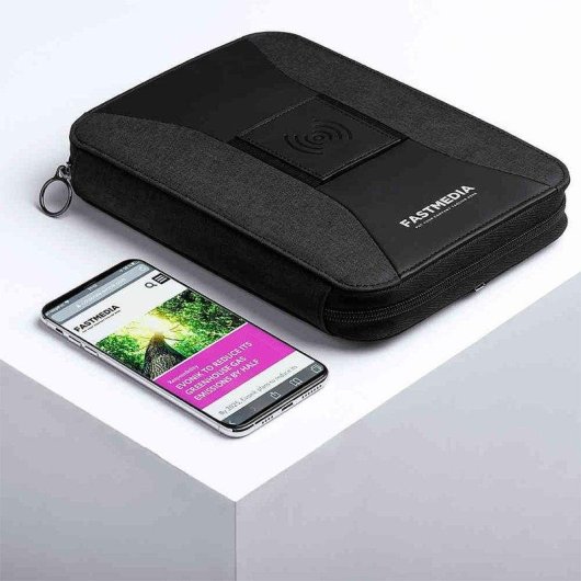 Organizador Surey Power Bank 4000 mAh Carregador Sem Fios