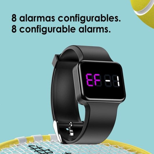 Bracelet d'activité Dam Electronics PWCT, température, 8 alarmes, compte à rebours