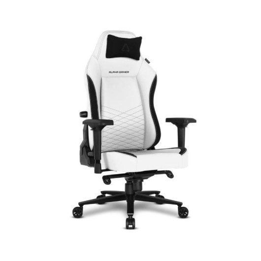 Silla Gaming Alpha Gamer Alegra V2 Blanca 150 kg Reposabrazos 4D