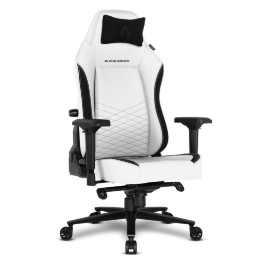 Silla Gaming Alpha Gamer Alegra V2 Blanca 150 kg Reposabrazos 4D