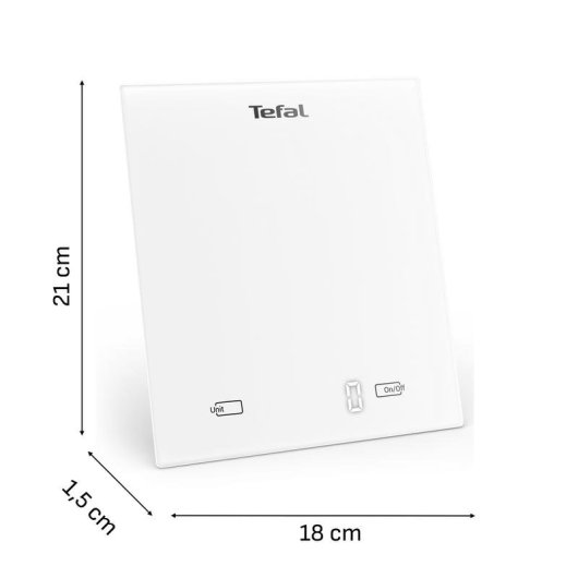 Elektronische Kuechenwaage Tefal BC5504V0 5 kg 1 g LCD Glas