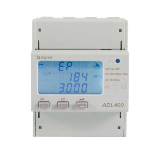 Contador Inteligente EcoFlow EFA-ADL400-CT Trifásico 80 A Modbus RTU Carril DIN
