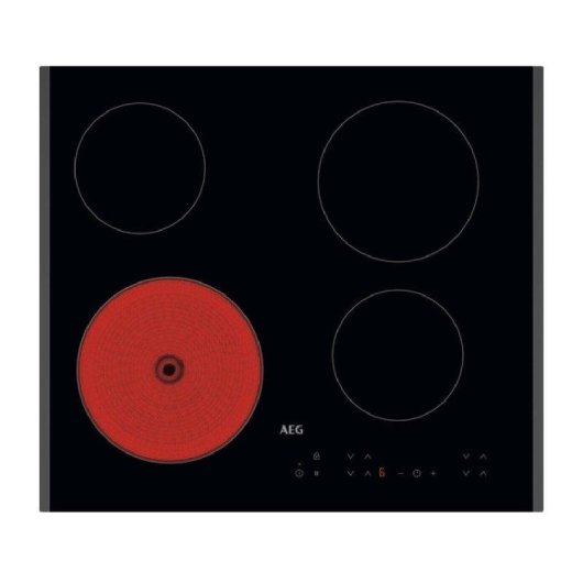 Plaque vitrocéramique AEG TN64RA00FB 4 zones 60 cm noire tactile