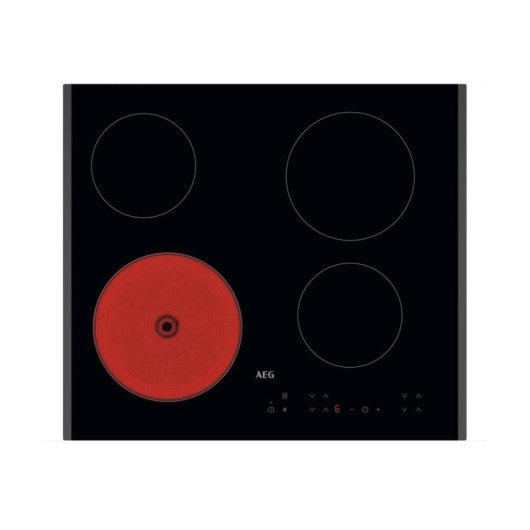 Plaque vitrocéramique AEG TN64RA00FB 4 zones 60 cm noire tactile
