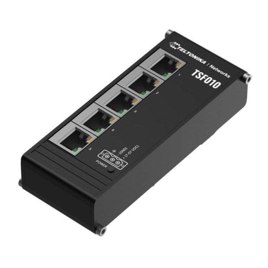 Switch Ethernet Incontrolado Teltonika TSF010 5 Puertos 10/100 Carril DIN IP30