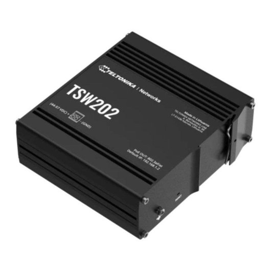 Switch Industrial Teltonika TSW202 PoE+ 8x Gigabit RJ45 2x SFP 20 Gbps Carril DIN