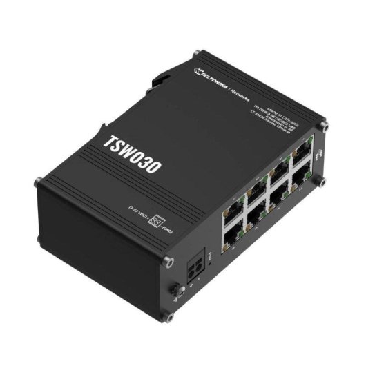 Conmutador Teltonika TSW040 No Gestionado PoE+ 8 Puertos 240 W Montaje DIN