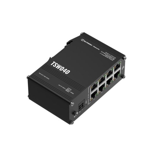 Conmutador Teltonika TSW040 No Gestionado PoE+ 8 Puertos 240 W Montaje DIN