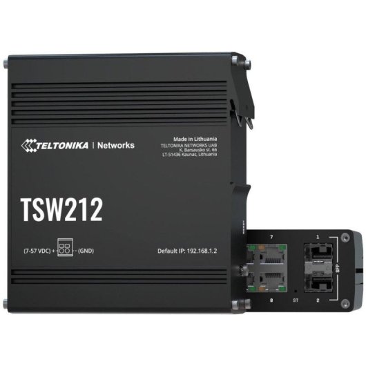 Switch industriel Teltonika TSW212 8x RJ45 2x SFP DIN-rail