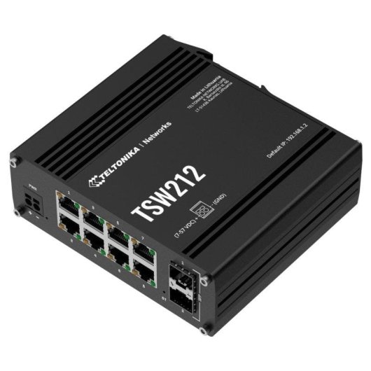 Switch industriel Teltonika TSW212 8x RJ45 2x SFP DIN-rail