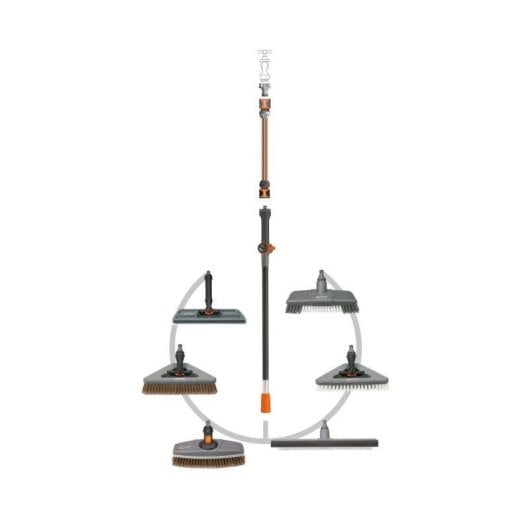 Escova Gardena 5570-20 Cabeça Giratória Cerdas PET 27 cm Ligação Mangueira