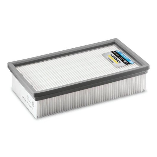 Filtre plat plissé Kärcher PES PTFE humide et sec, étiquette bleue