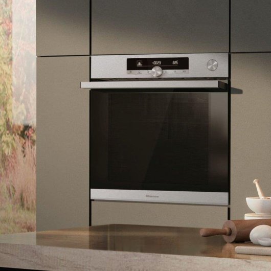 Horno multifunción Hisense O643PX 77L 59,5cm pirolítico A+ vapor acero inoxidable