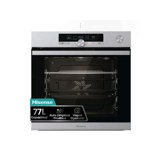 Horno multifunción Hisense O643PX 77L 59,5cm pirolítico A+ vapor acero inoxidable