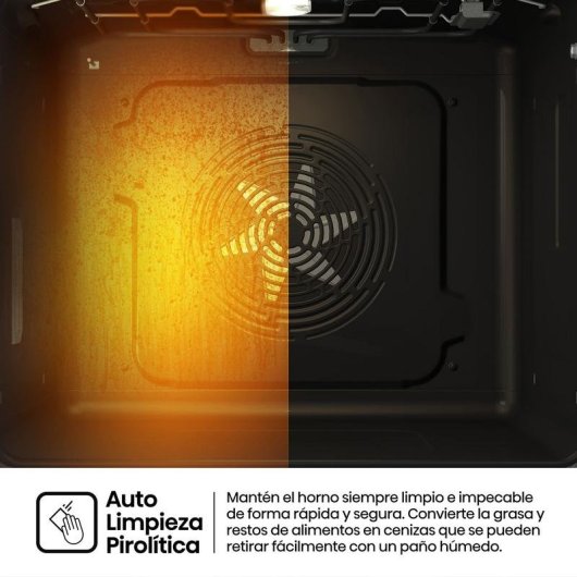 Horno multifunción Hisense O643PX 77L 59,5cm pirolítico A+ vapor acero inoxidable
