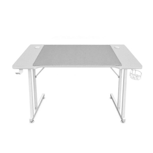 Mesa gaming Mars Gaming MGD-A120 120 cm fibra de carbono blanca y alfombrilla XXL