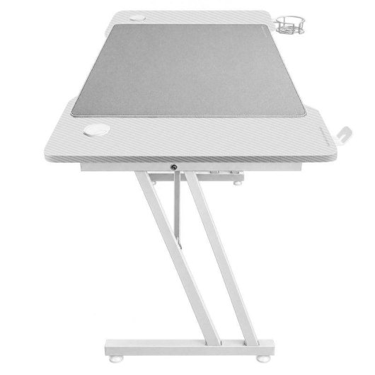 Mesa gaming Mars Gaming MGD-A120 120 cm fibra de carbono blanca y alfombrilla XXL