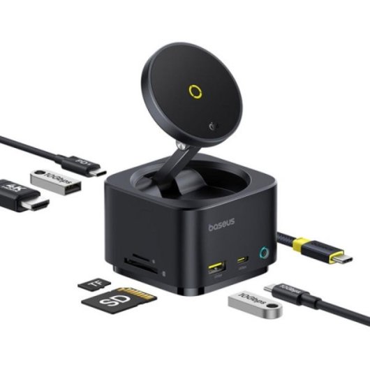 Concentrador Baseus MagPro Series II 7 en 1 USB-C 4K 60 Hz PD 100 W