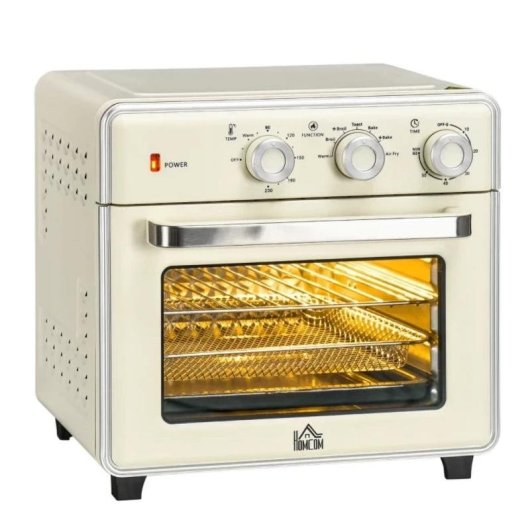 Mini Forno Homcom 20 L 1400 W Convecção AirFry Creme
