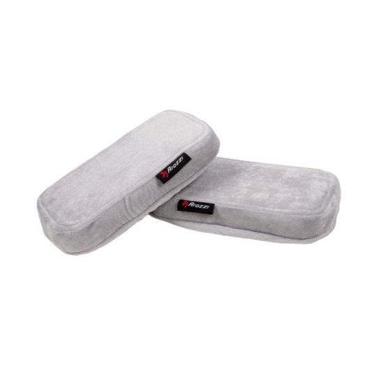 Conjunto almofadas reposabrazos Memory Foam Arozzi Velvet Grey