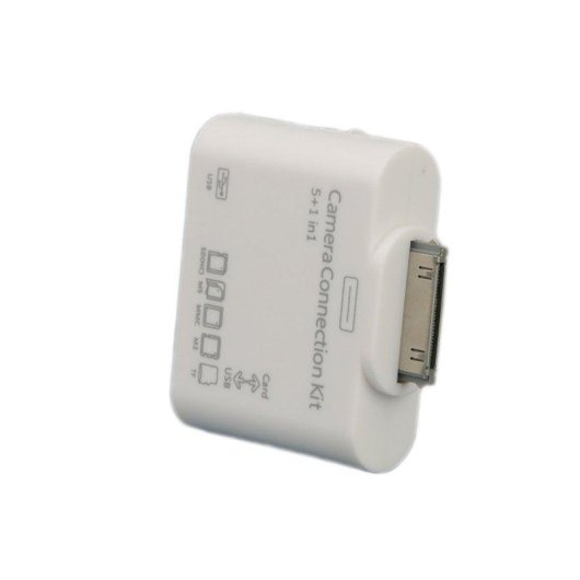 Adaptateur Dam Electronics 5-en-1 iPad 1/2/3 lecteur multicarte