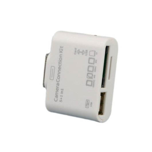 Adaptateur Dam Electronics 5-en-1 iPad 1/2/3 lecteur multicarte