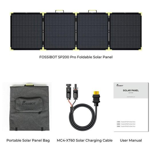 Panneau solaire FOSSiBOT SP200PRO 200 W pliable IP67