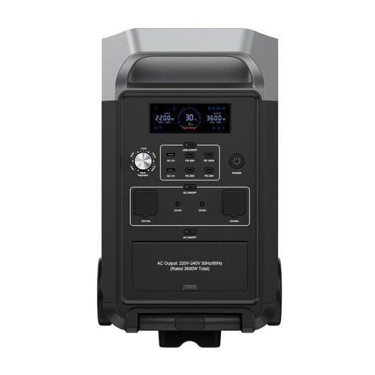 Estación de energía Fossibot F3600 Pro 3840 Wh, 3 AC, 6 USB, LiFePO4, kit solar