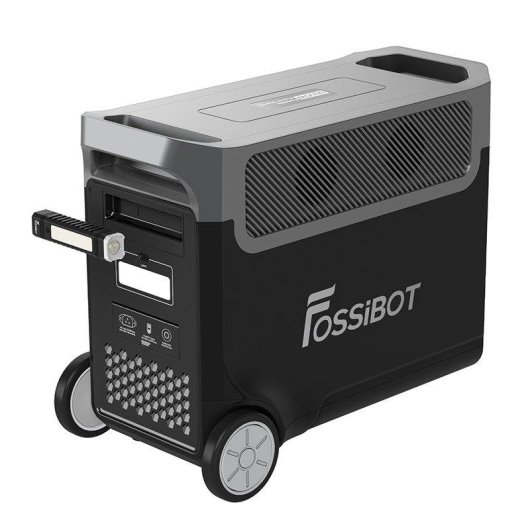 Estación de energía Fossibot F3600 Pro 3840 Wh, 3 AC, 6 USB, LiFePO4, kit solar