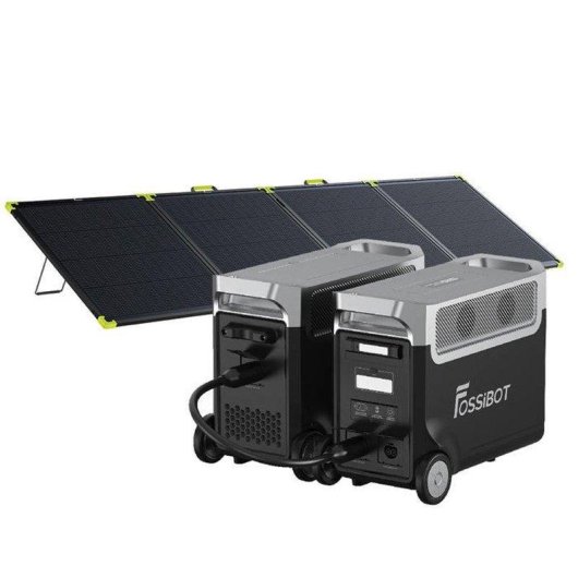 Estación de energía FOSSiBOT F3600 Pro 7680 Wh 3 AC, 6 USB LiFePO4 + solar 400 W