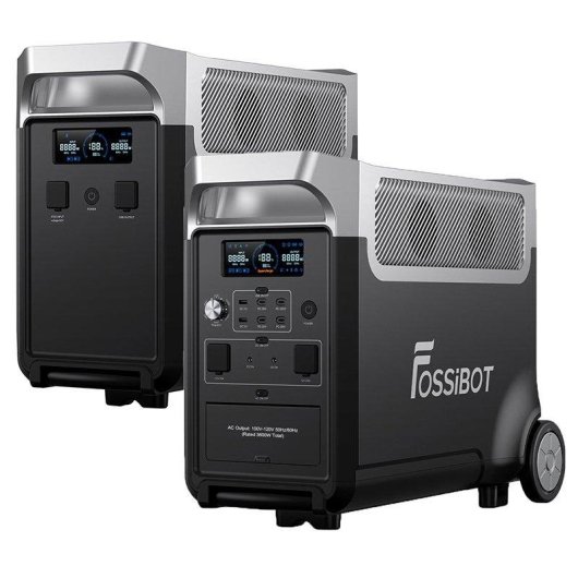 Estación de energía FOSSiBOT F3600 Pro 7680 Wh 3 AC, 6 USB LiFePO4 + solar 400 W